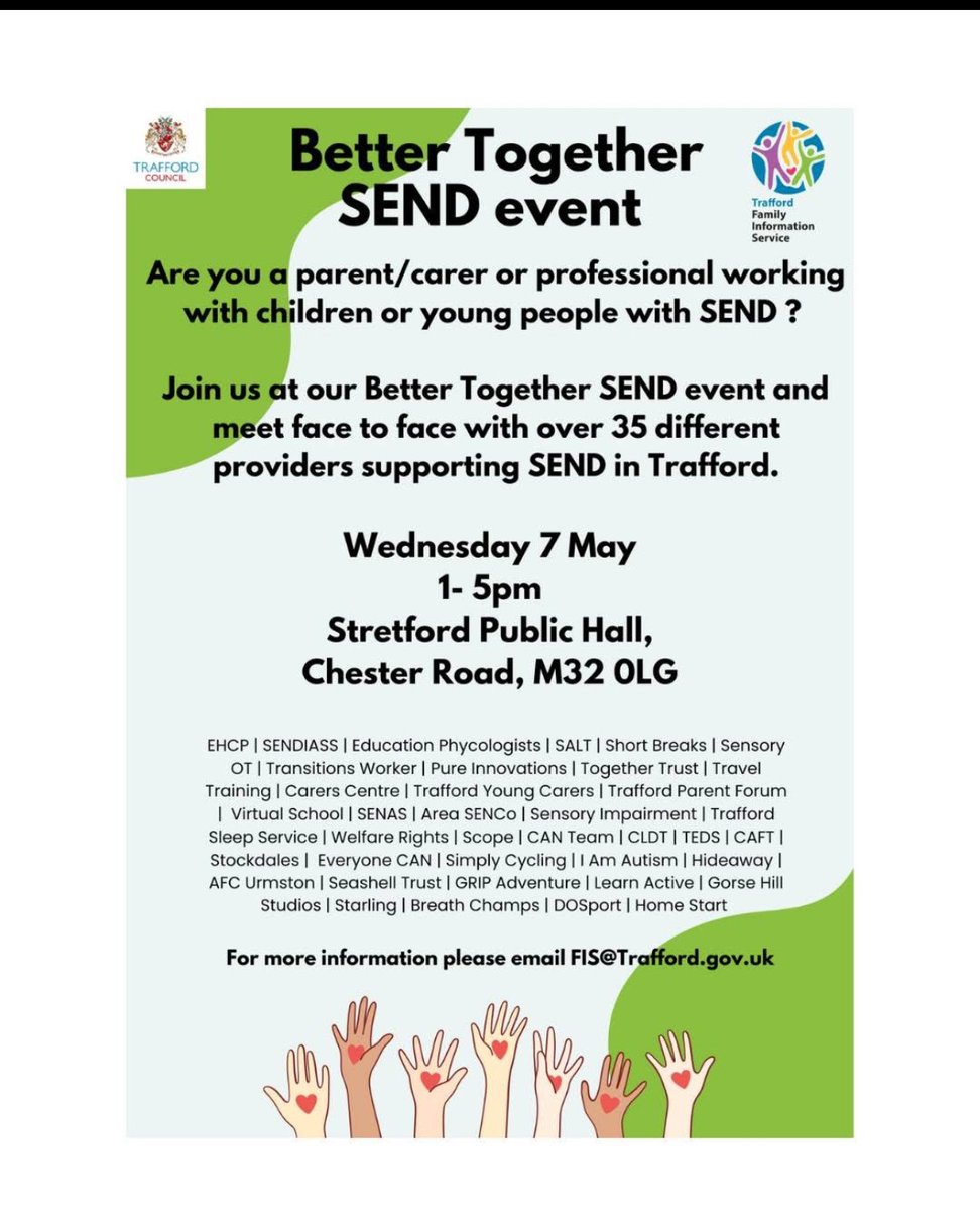 UrmstonGrammar's tweet image. News about a forthcoming event from our SEND team#SEND #LearningSupport#BetterTogether