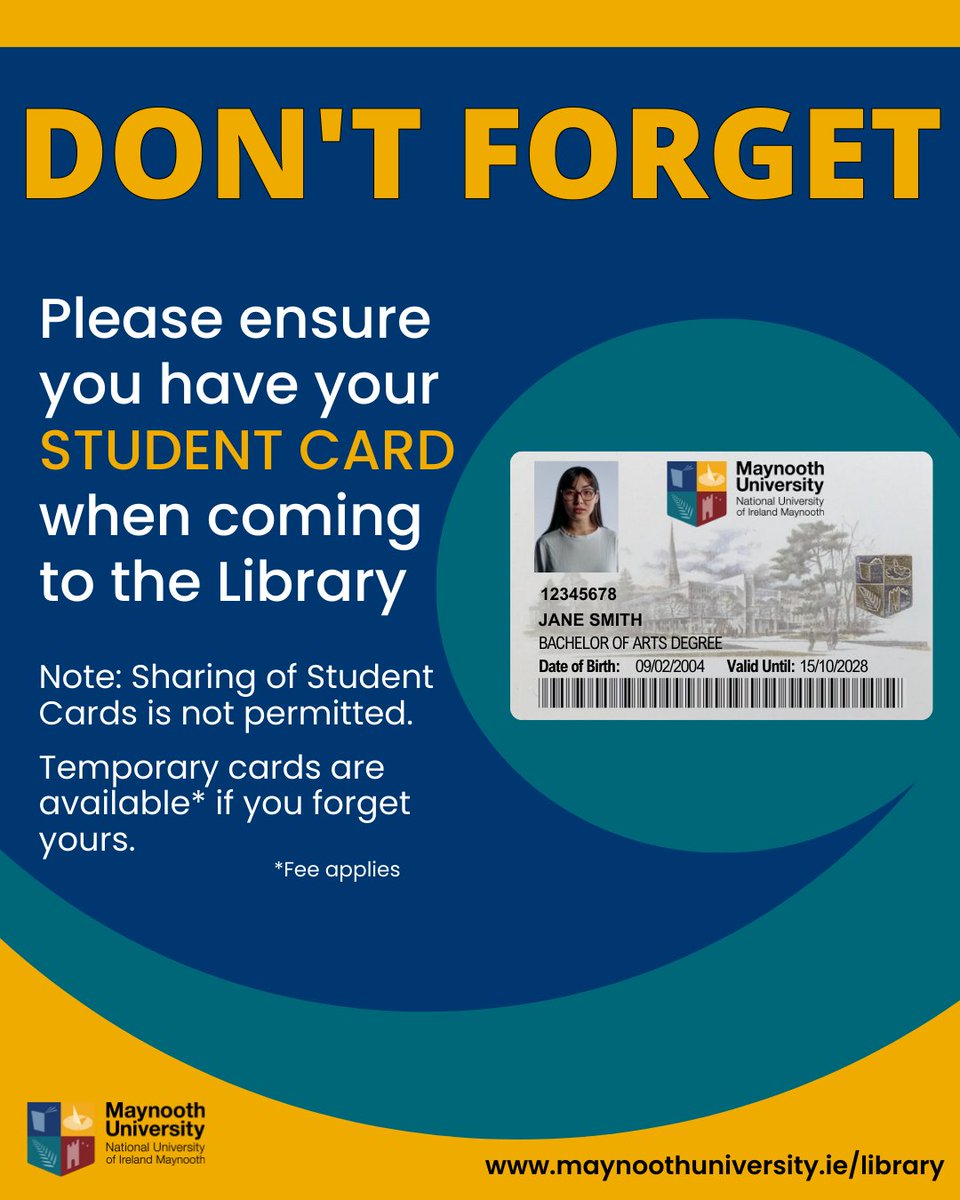 library_MU's tweet photo. Don’t forget that your student card is required for access to the Library, so please ensure you have it with you before entering.
- Please note that sharing student cards is prohibited.
- Temporary cards are available at the admissions desk.
#MULibrary #StudentLife #LibraryAccess https://t.co/6EOQays3gJ