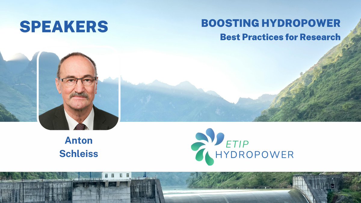 Join us for a #webinar with Anton Schleiss as one of the key speakers 🌊
As a consultant and scientific coordinator, he will present ETIP HYDROPOWER, which aims to improve and disseminate the RIA and the SIR considering the future needs of the sector and R&amp;I targets.