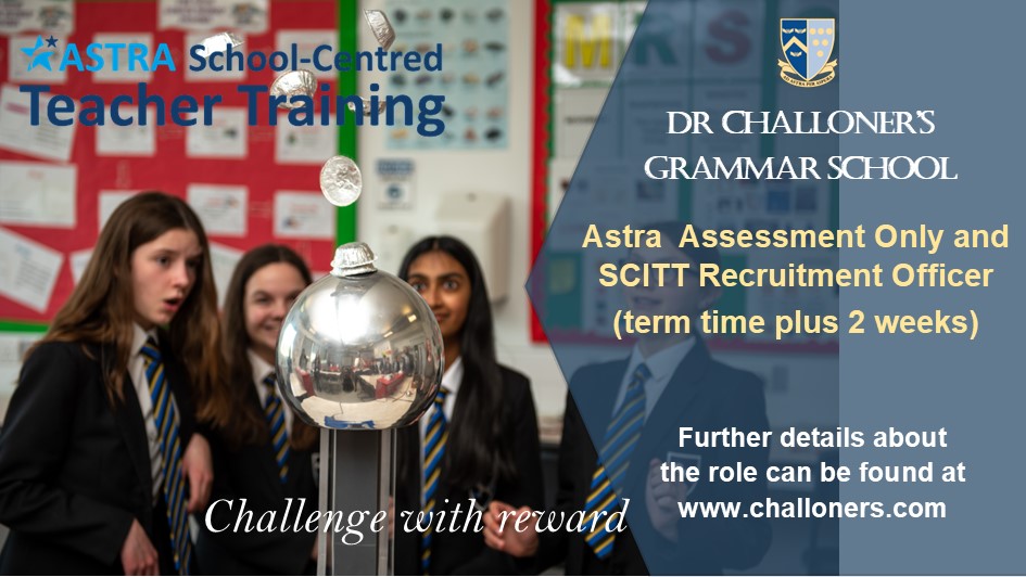 Join the Astra team! We have an admin support role available and we'd love to have you on board! Part-time, term time plus 2 week - click below for full details
challoners.com/c/information/…
<a href="/ChallonersGS/">DCGS</a> 
<a href="/ChallonersHead/">David Atkinson</a> 
#teachertraining