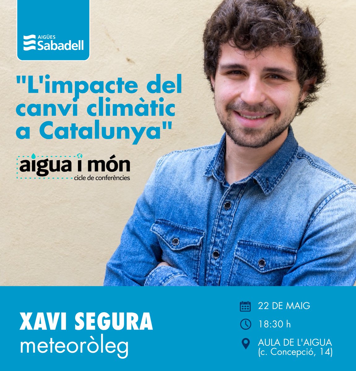 Aigües Sabadell | #MésQueAigua (@aiguessabadell) on Twitter photo Torna l'#AiguaiMón2025!
El meteoròleg Xavi Segura (<a href="/tempsdemeteo/">Temps de Méteo</a>) exposarà l’impacte del canvi climàtic a Catalunya en una conferència organitzada per <a href="/AiguesSabadell/">Aigües Sabadell | #MésQueAigua</a>
📆 22/05
🕣18:30 h
📍Aula de l'Aigua (Concepció, 14, #Sabadell)
📩 Cita prèvia: comunicacio@cassa.es Torna l'#AiguaiMón2025!
El meteoròleg Xavi Segura (<a href="/tempsdemeteo/">Temps de Méteo</a>) exposarà l’impacte del canvi climàtic a Catalunya en una conferència organitzada per <a href="/AiguesSabadell/">Aigües Sabadell | #MésQueAigua</a>
📆 22/05
🕣18:30 h
📍Aula de l'Aigua (Concepció, 14, #Sabadell)
📩 Cita prèvia: comunicacio@cassa.es