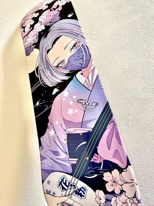 ◤タイアップ◢silkmasterSB様よりお声がけいただき、なんと私のイラストでオリジナルスケートボードデッキを制作していただきました贅沢〜silkmasterSB様は高性能のスケートデッキにオリジナルデザインを1枚からプリントできる日本初のサービスです! 