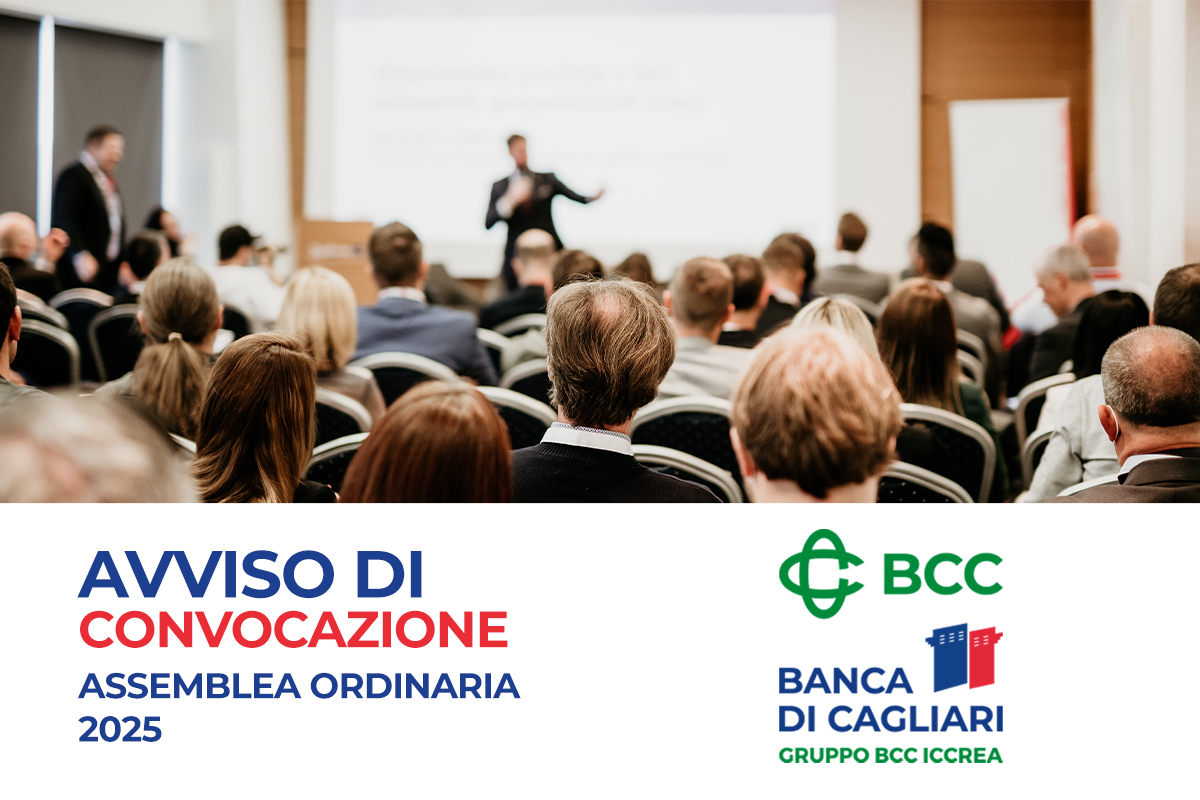 bancadicagliari's tweet photo. 🔔 Assemblea Ordinaria Soci 2025
 1ª convocazione: 28/04 h 9:00 – Sede Legale, Cagliari
 2ª convocazione (se necessaria): 29/04 h 17:00 – T Hotel, Sala T4, Cagliari 
 Dettagli 👉 https://t.co/UT36pyYe3n 
 Info: 07046852108 | 📧 soci@bcccagliari.bcc.it
#BCCA #AssembleaSoci2025 https://t.co/Zf0j5DMpux