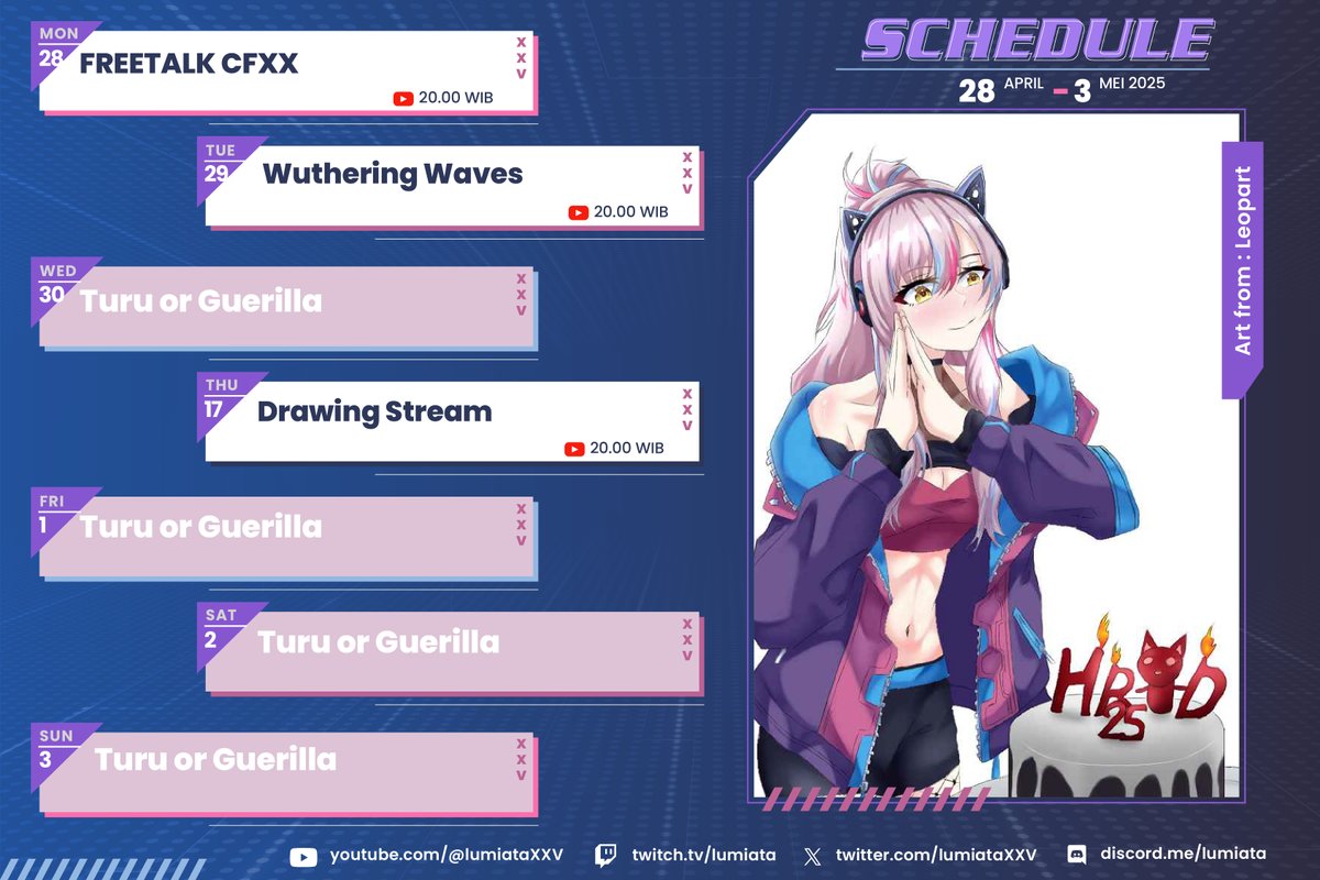 lumiataXXV's tweet photo. siapa yang live hari ini? HAAAIIIII 🙋‍♀️

[Hashtags]
General: #Lumiata
Announcement: #LumInfo
Fan Name: #LuMinion
Live: #LumiOnAir
Fan Art: #LukisMi
NSFW Art: #LuMalu
Clips: #LumiClip
Meme: #Lumiahaha https://t.co/uc9abQgfMw