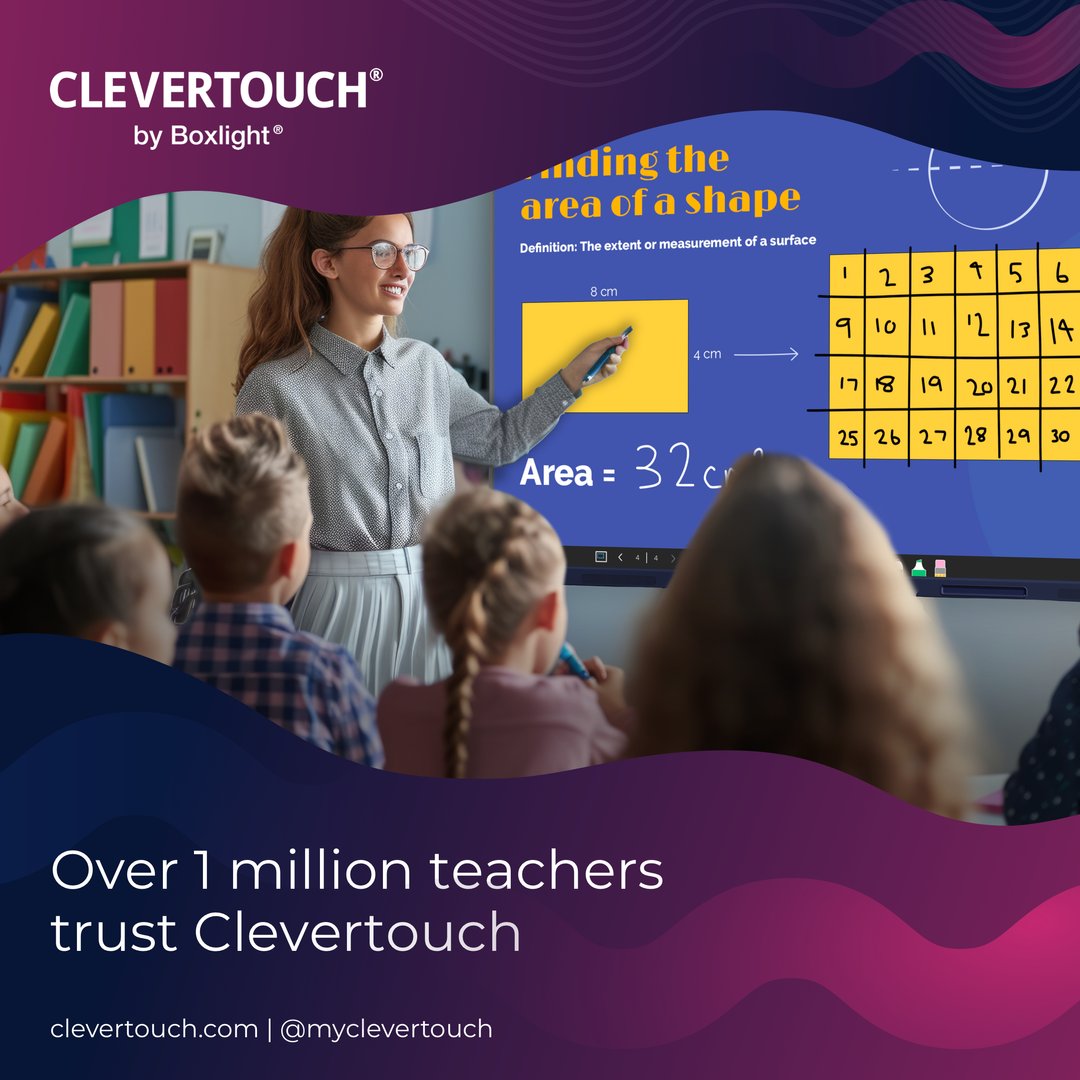 Over 1 million teachers trust Clevertouch to power their classrooms. From interactive displays to lesson planning tools, we’re helping educators teach with confidence every day. Learn more clevertouch.com/products/cleve…

#Clevertouch #EdTech #InteractiveLearning #ClassroomTech