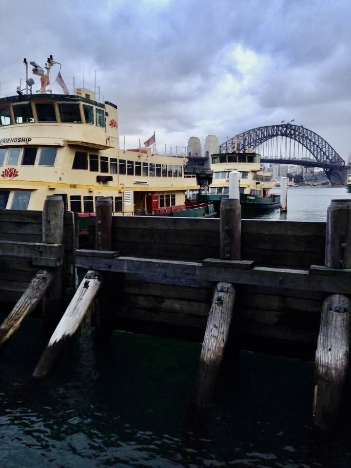 This is a serious looking crash barrier, I wonder how often Sydney ferries smash into these things.
