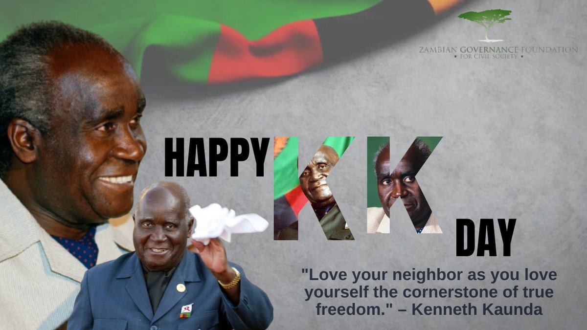 Today, we honor the legacy of Dr. Kenneth Kaunda — a champion of unity, peace and freedom. His vision for a just and inclusive Zambia continues to inspire us to build stronger communities and a better future for all. Happy Kenneth Kaunda Day! 
#KennethKaundaDay  #kkday #ZGF