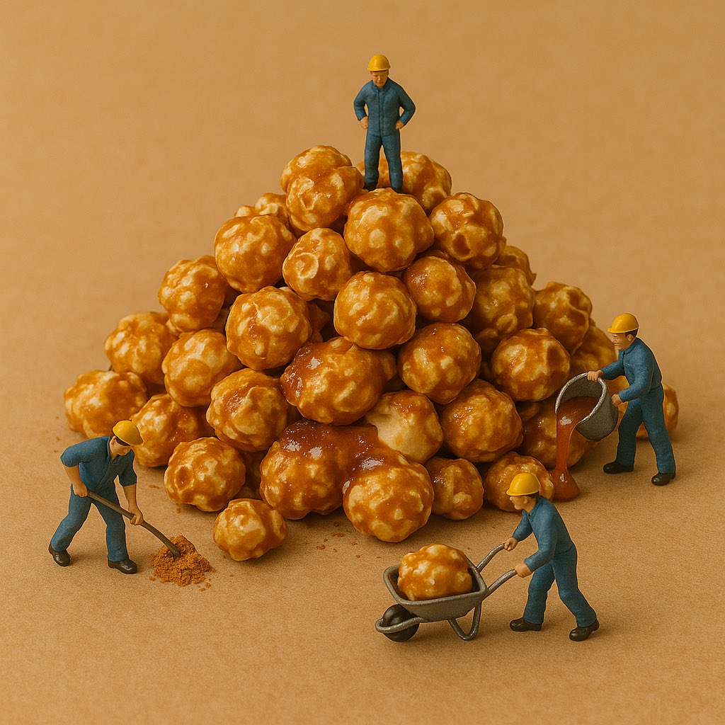 miniworkersAI's tweet image. キャラメル山の建設現場
焦糖山建设现场

#miniworkers #デザートシリーズ #キャラメル工事 #ポップコーン山 #小さな現場 #甘党職人 #食べ物アート #ミニチュアの世界 #お菓子建設 #働くミニチュア