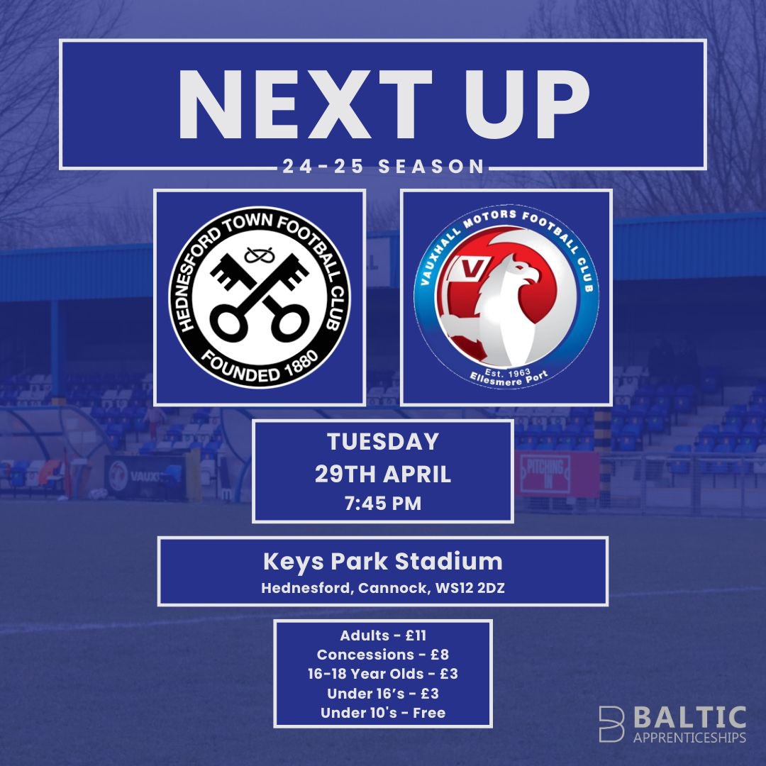 PLAY OFF SEMI FINAL

Tickets for tomorrows Play Off Semi Final can be purchased online using the following link: f.mtr.cool/rvwkpuydyl

With one victory and one loss against Hednesford this season we expect this game to be an absolute classic ⚪️🔵

#COYM