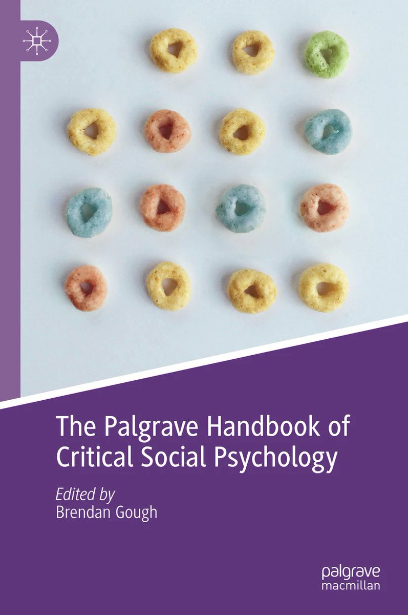 PalgravePsych's tweet image. We're pleased to announce that the second edition of our highly cited and impactful collection Palgrave Handbook of Critical Social Psychology by @BrendanGough7 is out today! shorturl.at/M8bTk