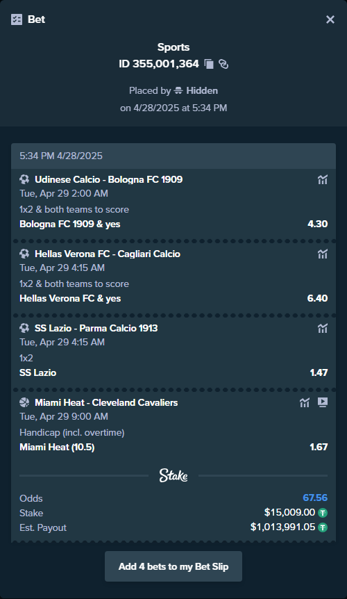 Stake High Roller tweet media