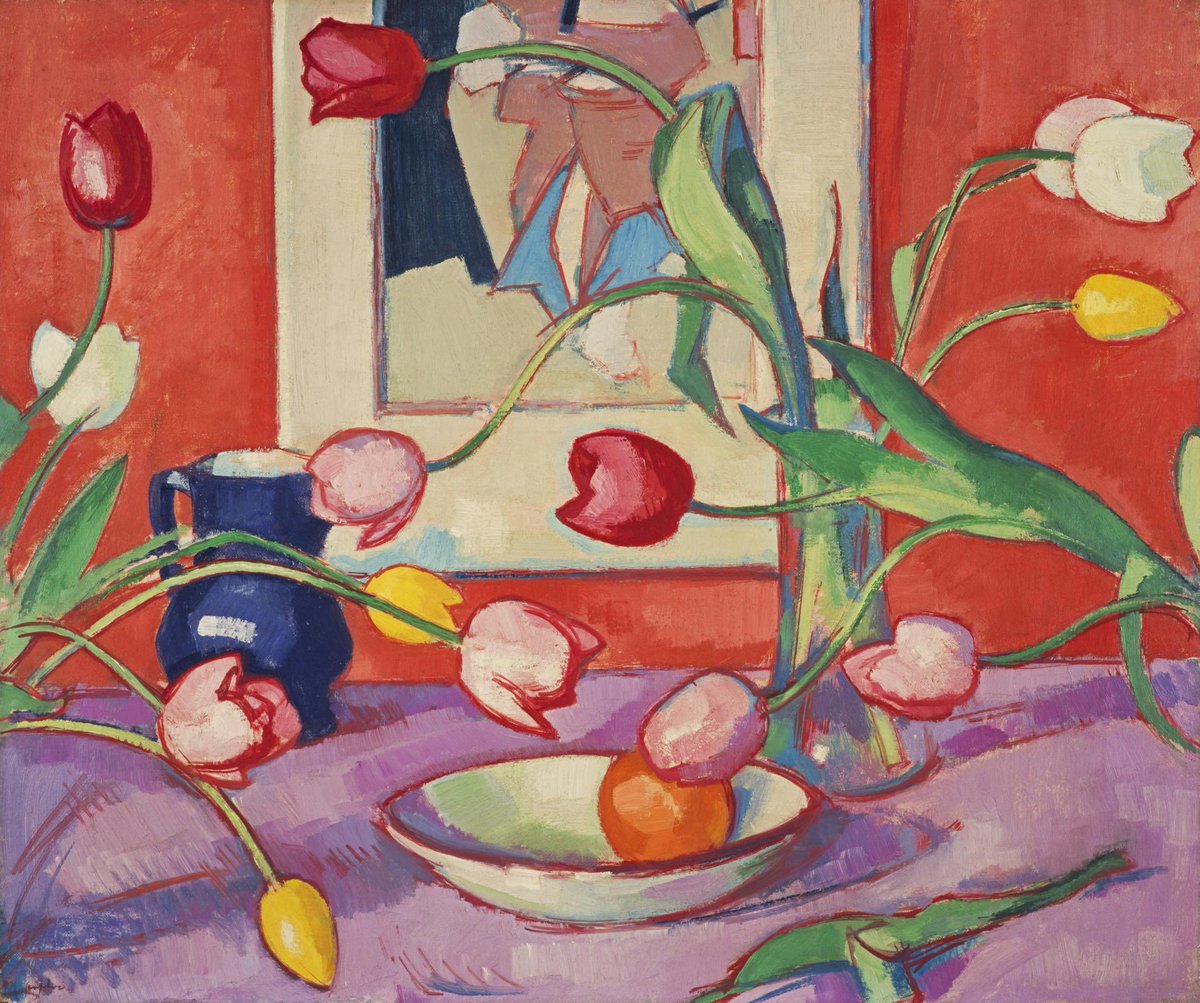 AliceStrang's tweet image. Please join me on-line or in person when I give the talk ‘A Century of the Scottish Colourists’ for @NatGalleriesSco on 15 July 2025. Online info: bit.ly/4juBqnF In person info: bit.ly/44iv6Lf Image: SJ Peploe, Tulips, The Blue Jug, c1919 NGS collection