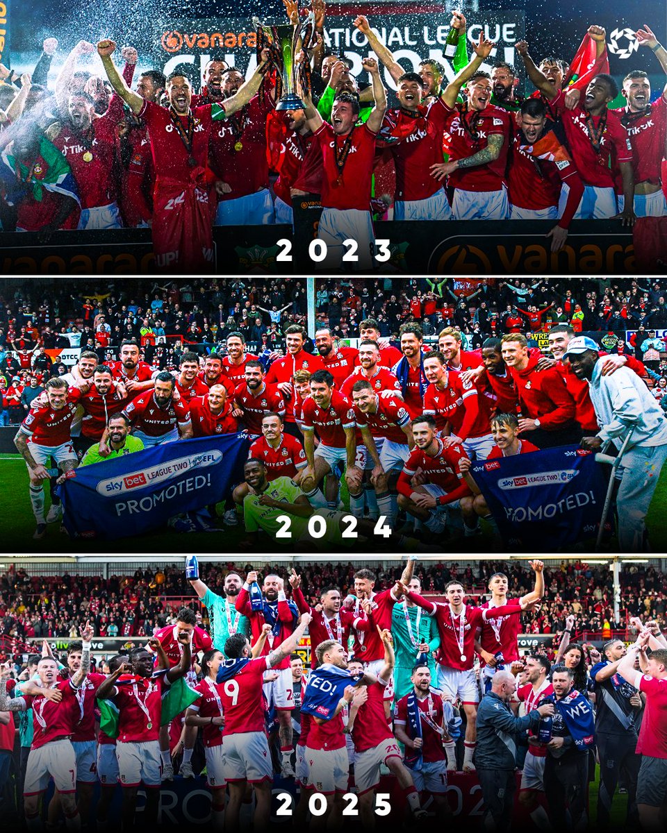 PFA (@pfa) on Twitter photo From the National League to the Championship.
Another chapter of the amazing <a href="/Wrexham_AFC/">Wrexham AFC</a> journey is completed. ✅🆙 From the National League to the Championship.
Another chapter of the amazing <a href="/Wrexham_AFC/">Wrexham AFC</a> journey is completed. ✅🆙