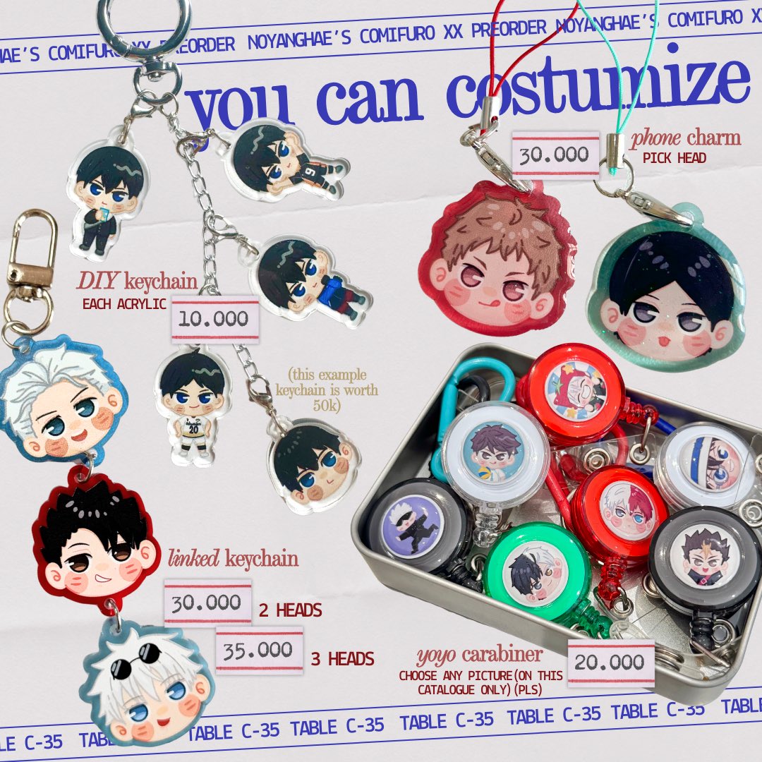 noyanghae's tweet photo. ✰ cfxx pick up pre-order ✰

[like &amp; reshares are appreciated<3]

🛄 pick up only (both days)
🌀 table C-35
📫 28 april-2 may
📘fandom: haikyuu, jjk, bnha, dcmk, wind breaker, bluelock, kn8, harry potter

preorder here:
https://t.co/NAyO6I5U7M

#CFXX #cf20catalogue #CFXXcatalog https://t.co/0gCOGkg9UQ