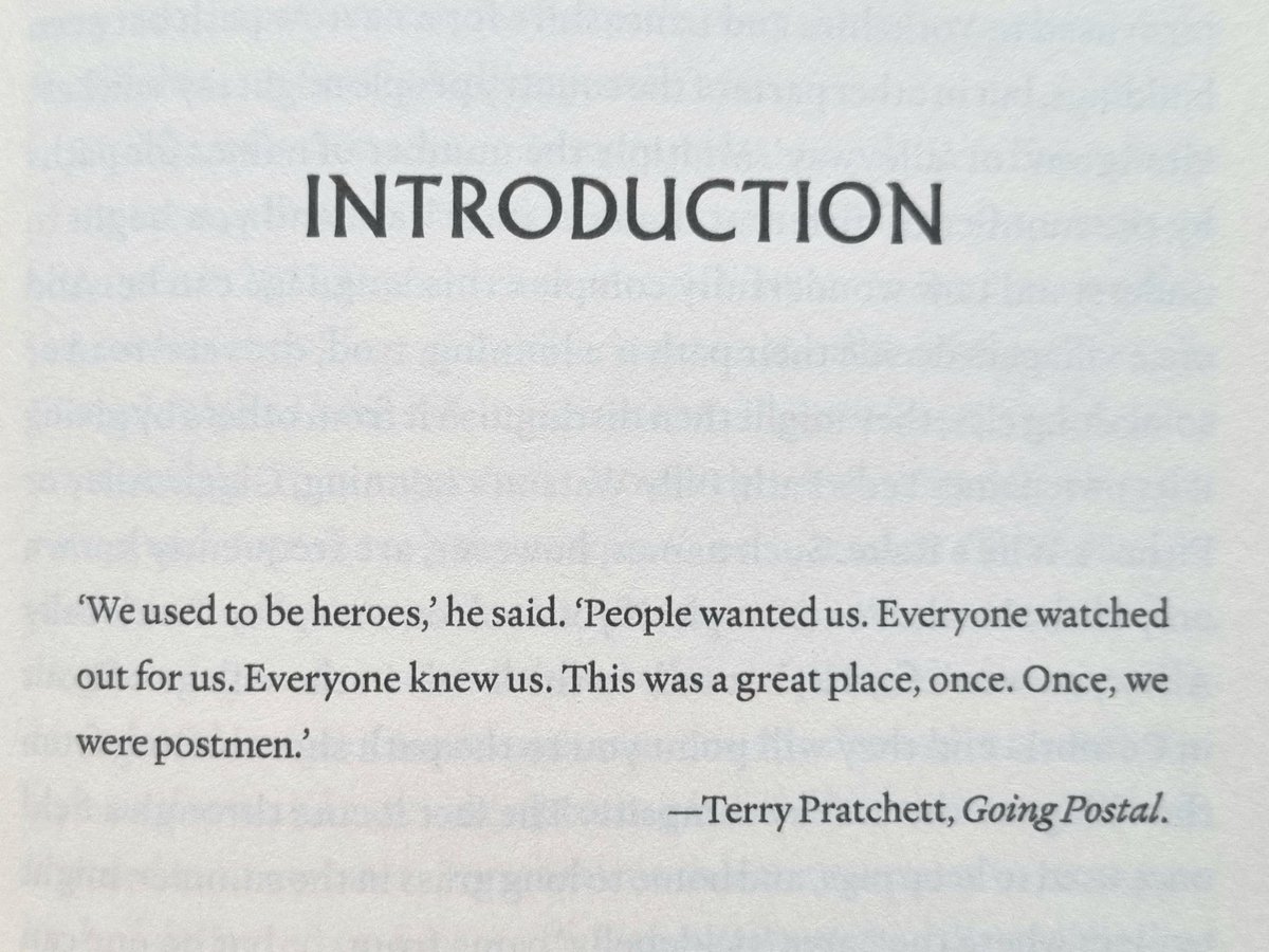 My new book, The Postal Paths, celebrates the heroes who walked up to 20 miles a day delivering mail to Britain's most remote homes. It's #TerryPratchettDay today, and I  was so glad to get permission to use this quote, which is beautifully apt... linktr.ee/postalpaths