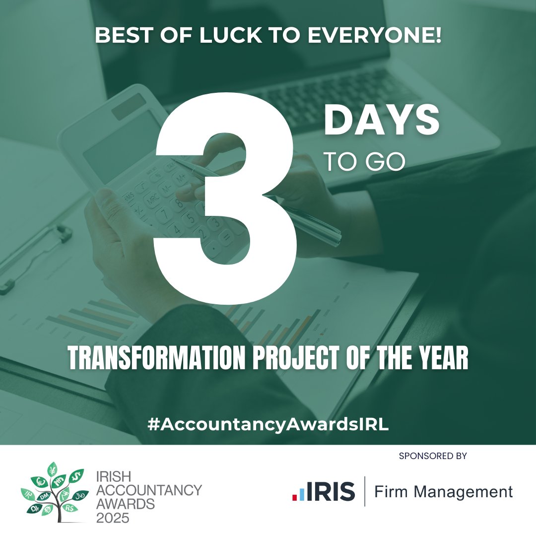 Accountancy Awards (@accountancyirl) on Twitter photo The team at <a href="/IRISSoftwareGrp/">IRIS Software Group</a> is excited to discover who will take home the awards at the IAA 2025 on May 1st, 2025 at Royal Dublin Convention Centre
Best of luck to all finalists, especially those in our sponsored award – Transformation Project of the Year
#AccountancyAwardsIRL The team at <a href="/IRISSoftwareGrp/">IRIS Software Group</a> is excited to discover who will take home the awards at the IAA 2025 on May 1st, 2025 at Royal Dublin Convention Centre
Best of luck to all finalists, especially those in our sponsored award – Transformation Project of the Year
#AccountancyAwardsIRL