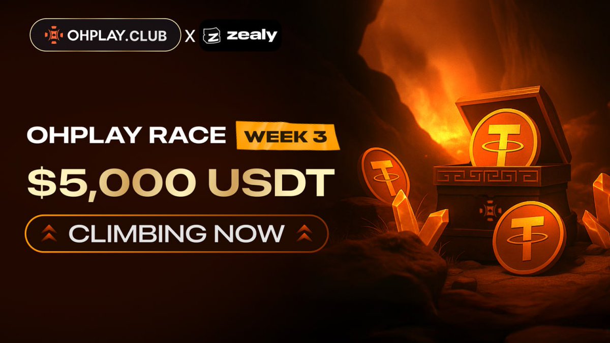 BetzedCom's tweet image. 🏆OHPLAY RACE WEEK 3 – $5,000 USDT PRIZE 

⌛️Our Week 3 Zealy Challenge is LIVE!
🎁Plus, we’re adding extra rewards in special mini-quests to keep the excitement going!

❤️+🔄+ Tag friend + Drop your userID to get up to 100 FREE SPINS

🗓 Timeline: April 28th, 2025 – May 5th,…