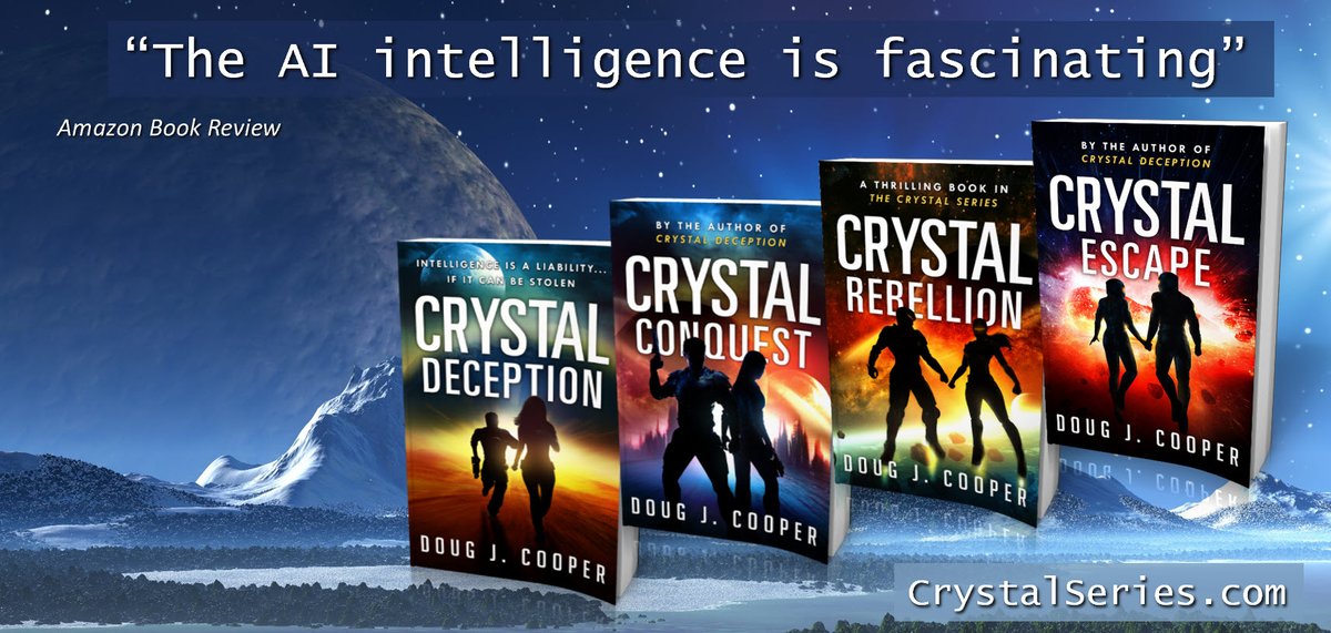 crystalseries's tweet image. “I was hooked after the first three pages.”
The Crystal Series – Classic sci-fi. Futuristic thrills.
Start with first book CRYSTAL DECEPTION
Series info: CrystalSeries.com
Buy link: amazon.com/default/e/B00F…
#kindleunlimited #scifi