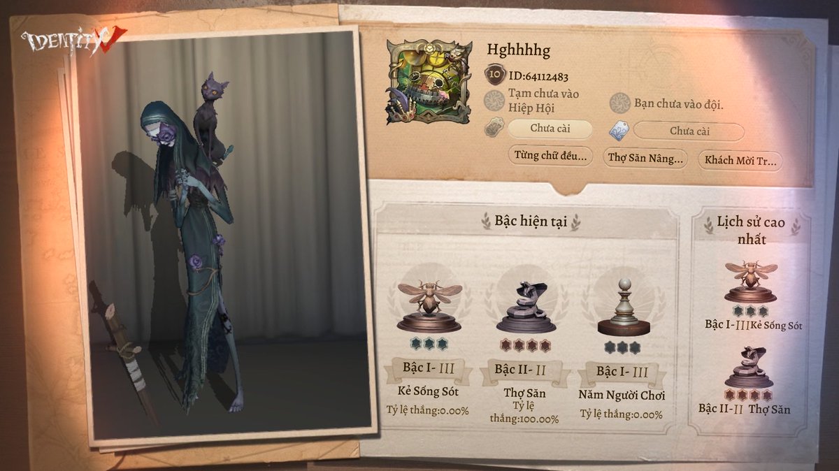 Ducduy1856's tweet photo. Tôi đang chơi Identity V. Bạn nghĩ đó là game ư? https://t.co/c4b3V6OCRS