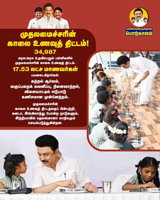 முதலமைச்சரின் காலை உணவுத் திட்டம்!