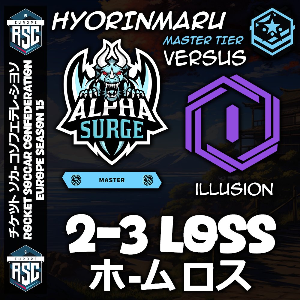 Our <a href="/RSC_EU/">RSC EU</a> Season 15 Week 9 League Play Result against <a href="/Illusory_RL/">Illusory</a>:
