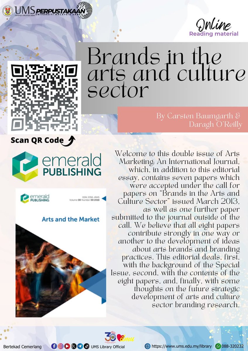 Lib_UMS's tweet image. 📲 Read more! Please scan the QR code provided in the poster.

Visit the library website to explore other online collections at: ums.edu.my/library

😊 Happy exploring! 

#OnlineReadingMaterials
#LibraryDigitalCollection
#EmpowerYourself
#IncreasingKnowledge
#UMSLibrary