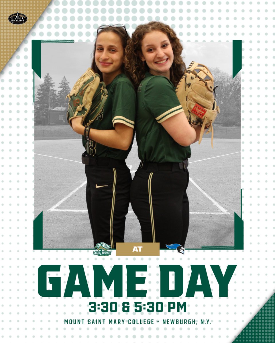 Sarah Lawrence College Athletics (@slcgryphons) on Twitter photo GAME DAY!
<a href="/SLCGryphonsSB/">Sarah Lawrence Softball</a> returns to action on Monday afternoon for a Skyline doubleheader against Mount Saint Mary. The Gryphons will look to get back in the win column against the Knights. Let's Go Gryphons!
#StrengthAndIntelligence
#GoGryphons GAME DAY!
<a href="/SLCGryphonsSB/">Sarah Lawrence Softball</a> returns to action on Monday afternoon for a Skyline doubleheader against Mount Saint Mary. The Gryphons will look to get back in the win column against the Knights. Let's Go Gryphons!
#StrengthAndIntelligence
#GoGryphons
