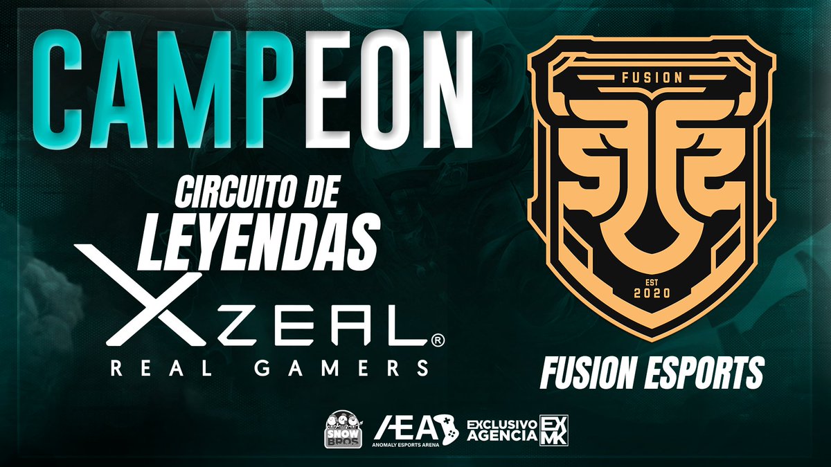 <a href="/fusionfsgg/">FUSION</a> 🏆
🏆EL PRIMER CAMPEON DEL CIRCUITO DE LEYENDAS <a href="/XZEAL_GAMING/">Xzeal</a>  🏆
No están soñando, directo de ganar todo en Valorant vienen a robar corazones y trofeos a League of Legends Champagne 🍾