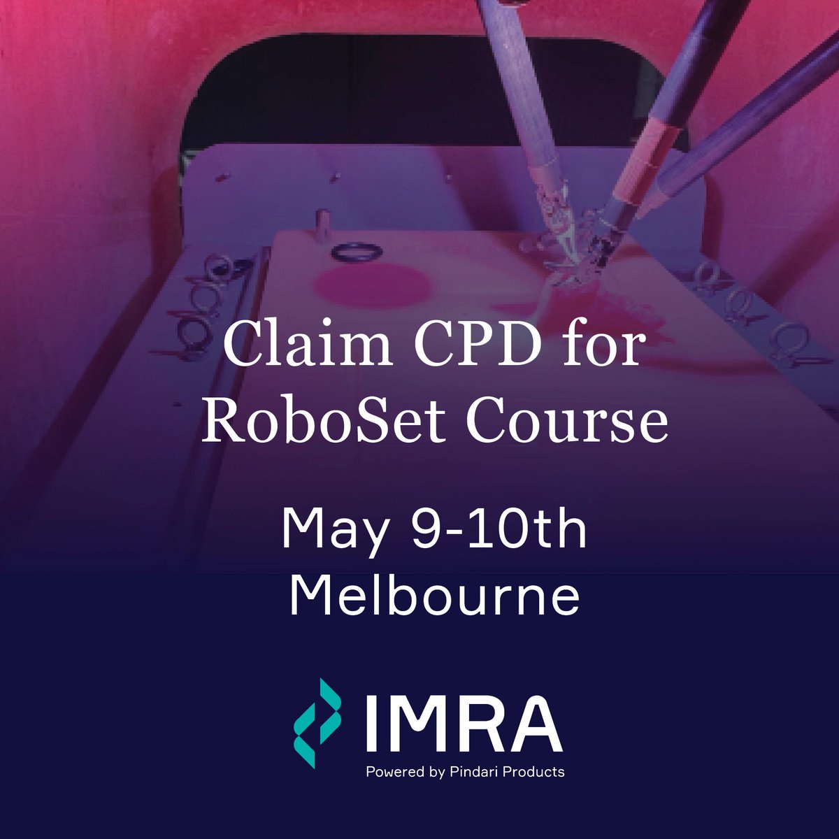 Australian Surgeons – Earn CPD Points for Robotic Surgery Training at IMRA!

Our RoboSet Course in Melbourne (May 9–10) is accredited by RACS and AMA CPD Home, so you can claim valuable CPD hours while advancing your robotic surgery skills.

What’s included:
- 15 hours –