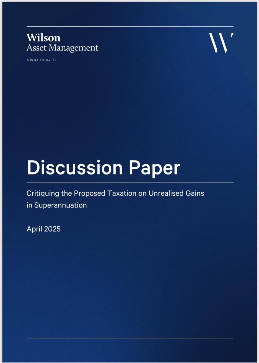GeoffWilsonWAM's tweet photo. Taxing unrealised gains by @AustralianLabor is illogical and unfair. The Labor legislation has been block twice in the @AuSenate. We had written a 26 page discussion paper.
What are your thoughts? https://t.co/NTgnYXrIWu