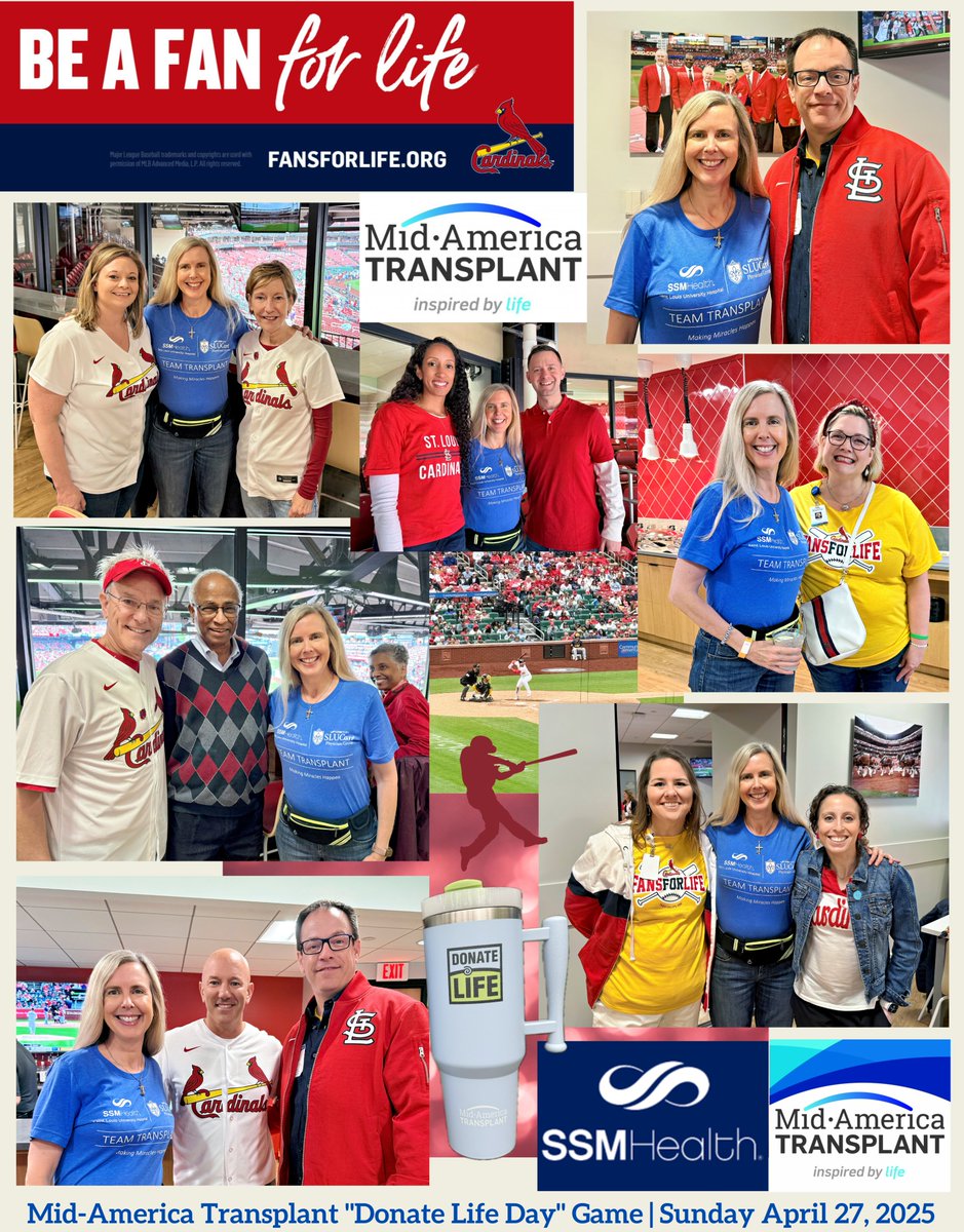 Krista Lentine, MD,PhD | FASN | FAST (@kristalentine) on Twitter photo 🌟A day to remember at Busch Stadium! 🏟️
🙌🏾 Honored to join #DonorFamilies, #TransplantPatients, #LivingDonors ➕the #StLouisCommunity to celebrate the #GiftOfLife.💙💚
🤝🏽Through every story & every hug, we are truly #FansForLife.🙌🏾 #DonateLifeDay
⚾️<a href="/Cardinals/">St. Louis Cardinals</a> | <a href="/DonateLife/">Donate Life America</a>🦋💙💚 🌟A day to remember at Busch Stadium! 🏟️
🙌🏾 Honored to join #DonorFamilies, #TransplantPatients, #LivingDonors ➕the #StLouisCommunity to celebrate the #GiftOfLife.💙💚
🤝🏽Through every story & every hug, we are truly #FansForLife.🙌🏾 #DonateLifeDay
⚾️<a href="/Cardinals/">St. Louis Cardinals</a> | <a href="/DonateLife/">Donate Life America</a>🦋💙💚