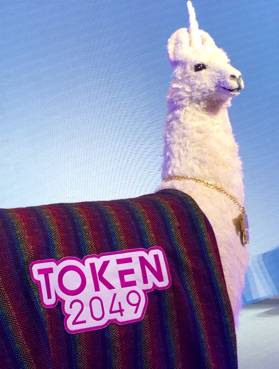 Yucee_Official's tweet photo. Thousands of crypto elites will walk into #Token2049  and meet...

A #Llamacorn.

Now imagine where the chart goes when this is discovered.

Front-run Dubai.

#Llamacorn
📍Sol CA: CgZrHCAFBeQkBkd6hm4KxH8K6dqMXBKq3AJF6YwFpump  

BSC CA: 0x1cF2fbAEf7C7822eCd062D3bBBAFaBceA235A005 https://t.co/BKBaQOHR1S