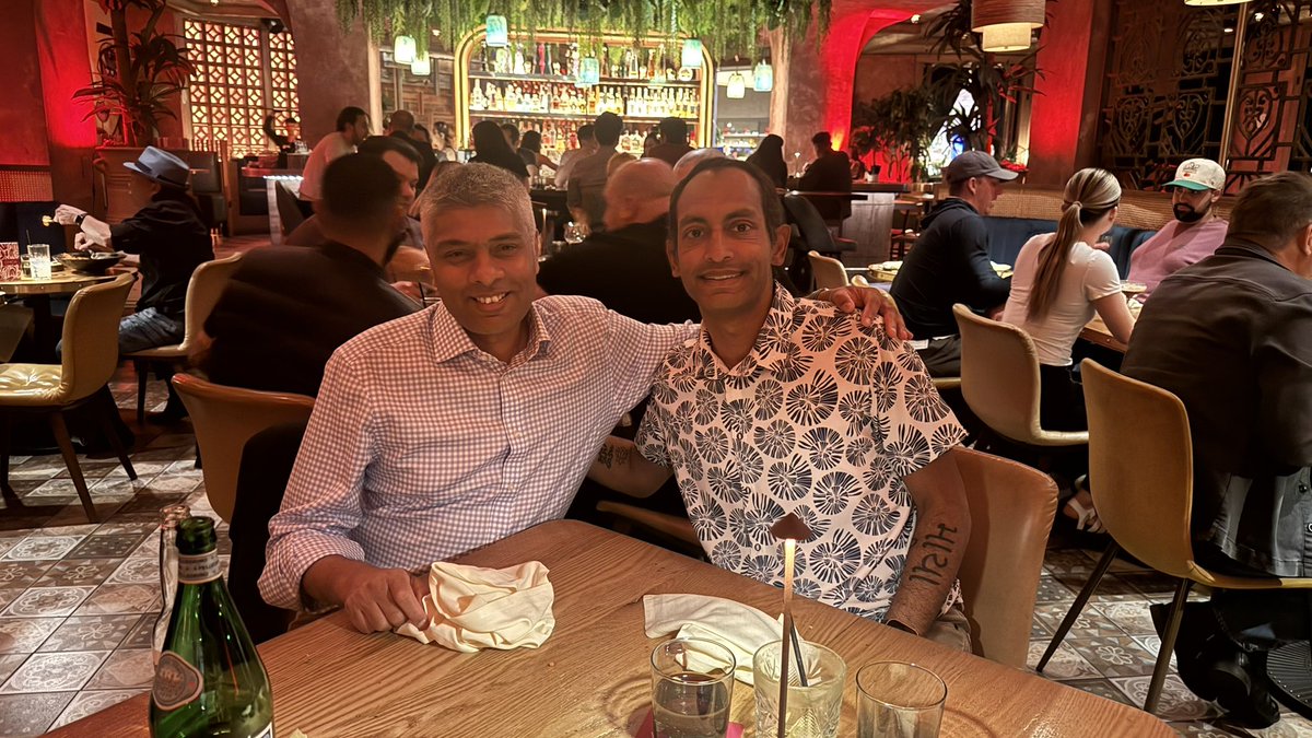 Nishant Patel, MD (@nishanturo) on Twitter photo Had a wonderful dinner and conversation with <a href="/lithohlr/">Hari Ratan</a>. Discussed physician mental health, rugby and the audacity of American portions. Cheers mate. Had a wonderful dinner and conversation with <a href="/lithohlr/">Hari Ratan</a>. Discussed physician mental health, rugby and the audacity of American portions. Cheers mate.