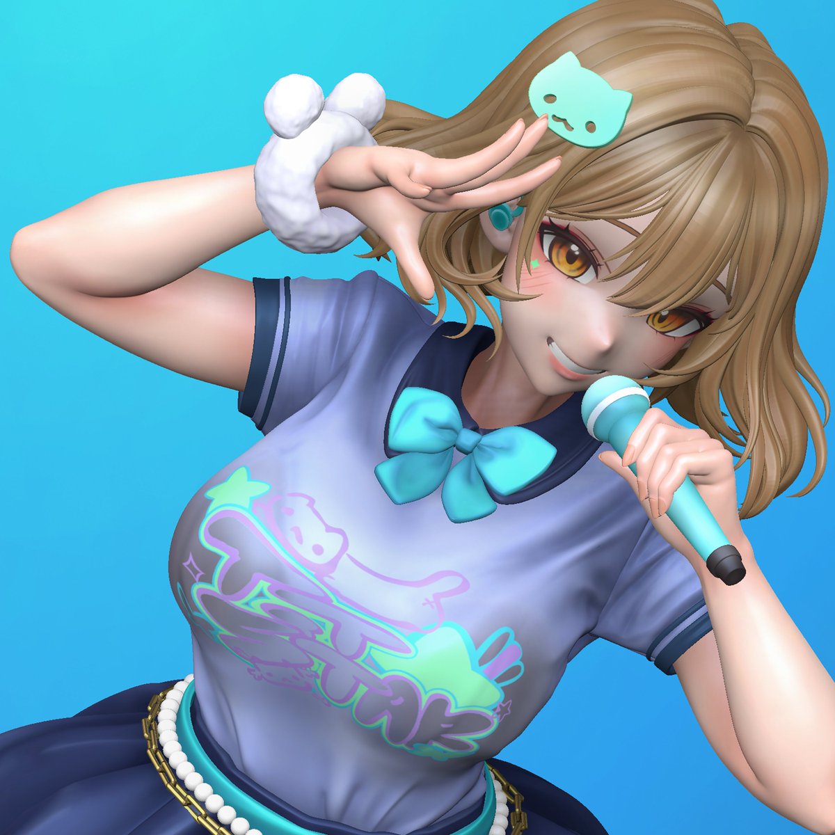 未組立　アニス Sparking Summer NIKKE ガレージキット NIKKE ガレージキット】 新作の予告！ アニスのアイドルver. 1/7