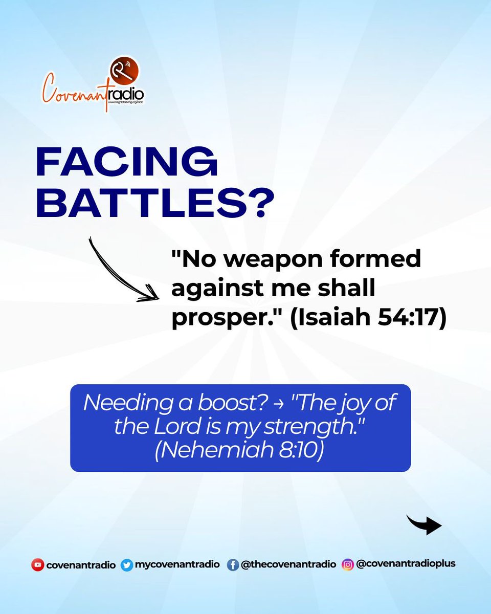 mycovenantradio's tweet image. Your words carry power — why not speak the Word? Here’s your quick guide to Bible phrases you can use every day! Save this. Share it. Speak it over your life!
Which one are you declaring today? Drop it in the comments!
#FaithTalk #BibleInRealLife #SpeakLife #EverydayFaith