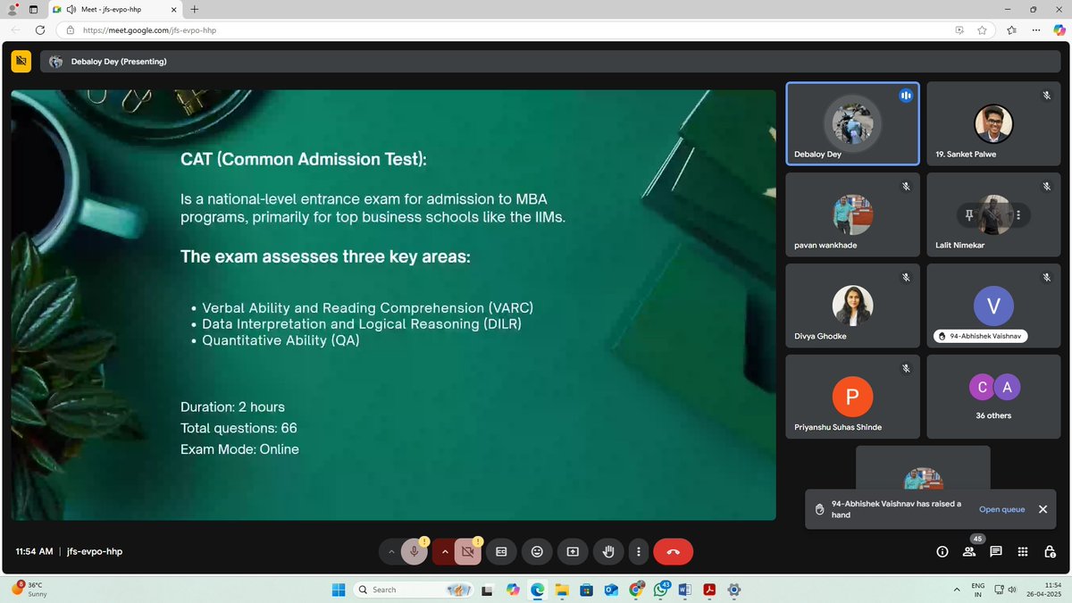 Dypcopharmacy's tweet image. Dr. D. Y. Patil College of Pharmacy successfully organized an insightful online session on &quot;MBA Preparation, Career Paths and Strategies to Crack Top B-Schools&quot; on 26th April 2025.
The event was coordinated by our esteemed alumna Ms. Priyanka Dandge

#DYPCOP #MBAprep #CATexam