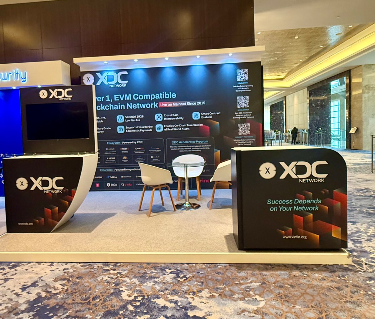XSwapProtocol's tweet photo. Heading to @ETHDubaiConf ? Come visit the XDC booth and meet the XSwap team!

Lots of exciting lineup of XDC side events you won’t want to miss as well.
Spots are limited — register now and join the movement!

https://t.co/qriIY98JYL https://t.co/WcVK33hKpx