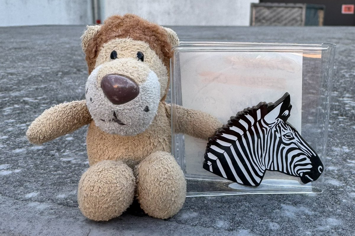 Nach einer letzten Nachtschicht mit mir macht sich <a href="/Ludwig_Loewe/">Ludwig Loewe ✈️ - Reiselöwe & Abenteurer</a> nun auf den Weg zum nächsten Gastgeber.Wir haben nochmal die Egel besucht, die langen Flure inspiziert und ein Foto mit dem brandneuen Notfall Zebra geschossen🦓 Das Zebra ist bei geocaching.com trackbar.😉