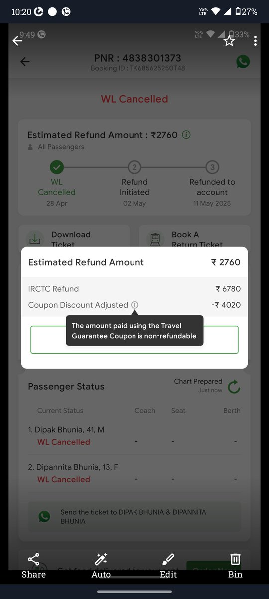 GCY630298's tweet photo. @ConfirmTKT
confirmtkt fraud https://t.co/NFZbS9DFgZ