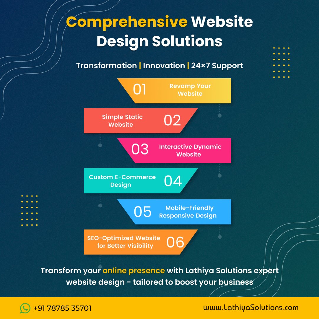 lathiyasolution's tweet image. ✨ Custom Website Solutions for Growth ✨

It&apos;s not just about design; it&apos;s about performance and results. 🚀 Tailored, responsive, and scalable – ready to elevate your brand online. 💡

🌐 Ready to level up? Explore: lathiyasolutions.com/website-design/

#LathiyaSolutions #WebDesign