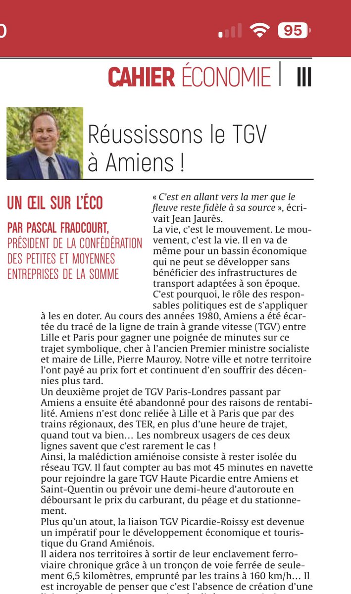 Pascal Fradcourt (@pascalfradcourt) on Twitter photo ⚠️ L'arrivée du TGV à Amiens ne peut pas être un aboutissement, une incitation au repos. Elle doit être au contraire un point de départ … Éditorial complet dans le <a href="/CourrierPicard/">Courrier picard</a> ⚠️ L'arrivée du TGV à Amiens ne peut pas être un aboutissement, une incitation au repos. Elle doit être au contraire un point de départ … Éditorial complet dans le <a href="/CourrierPicard/">Courrier picard</a>