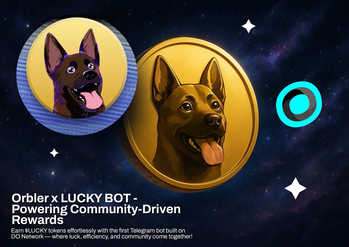 📣 Excited to partner with <a href="/LuckyonDO/">Lucky</a> 🤝

The first community-driven Telegram bot on DO Network! Earn $LUCKY tokens via tasks, referrals &amp; zero-cost onboarding. Manage assets cross-chain &amp; enjoy priority access to DO ecosystem resources. 

#DO #LUCKYBOT