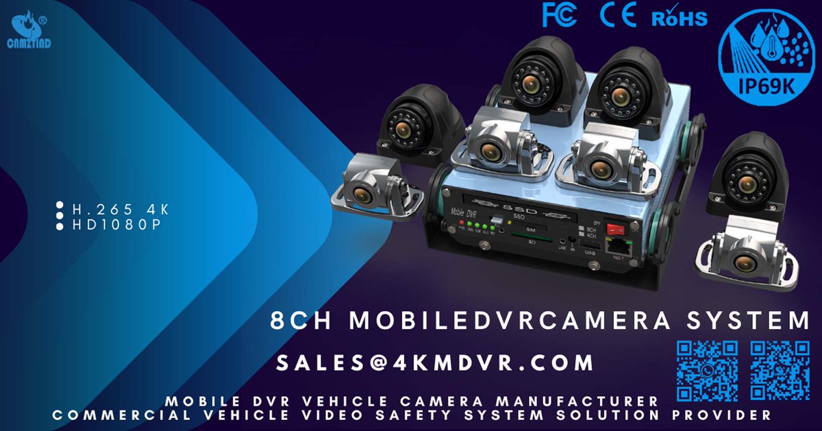 JUNLEE48187471's tweet image. Protect your fleet with 8-channel HD1080P coverage! 🚛📹 Our mobile DVR system captures every angle with crystal-clear detail — built tough for trucks, buses, and vans. Drive smarter, stay safer. #FleetSecurity #MobileDVR #VehicleSurveillance #CNMZTIND