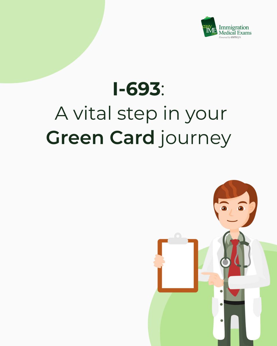 easyIME's tweet image. I-693 for your Green Card: Medical exam essentials covered. 
Simplify scheduling and gain support with easyIME. Contact us today! 
#ImmigrationMedical #USCIS #easyIMESolution #GreenCardPrep