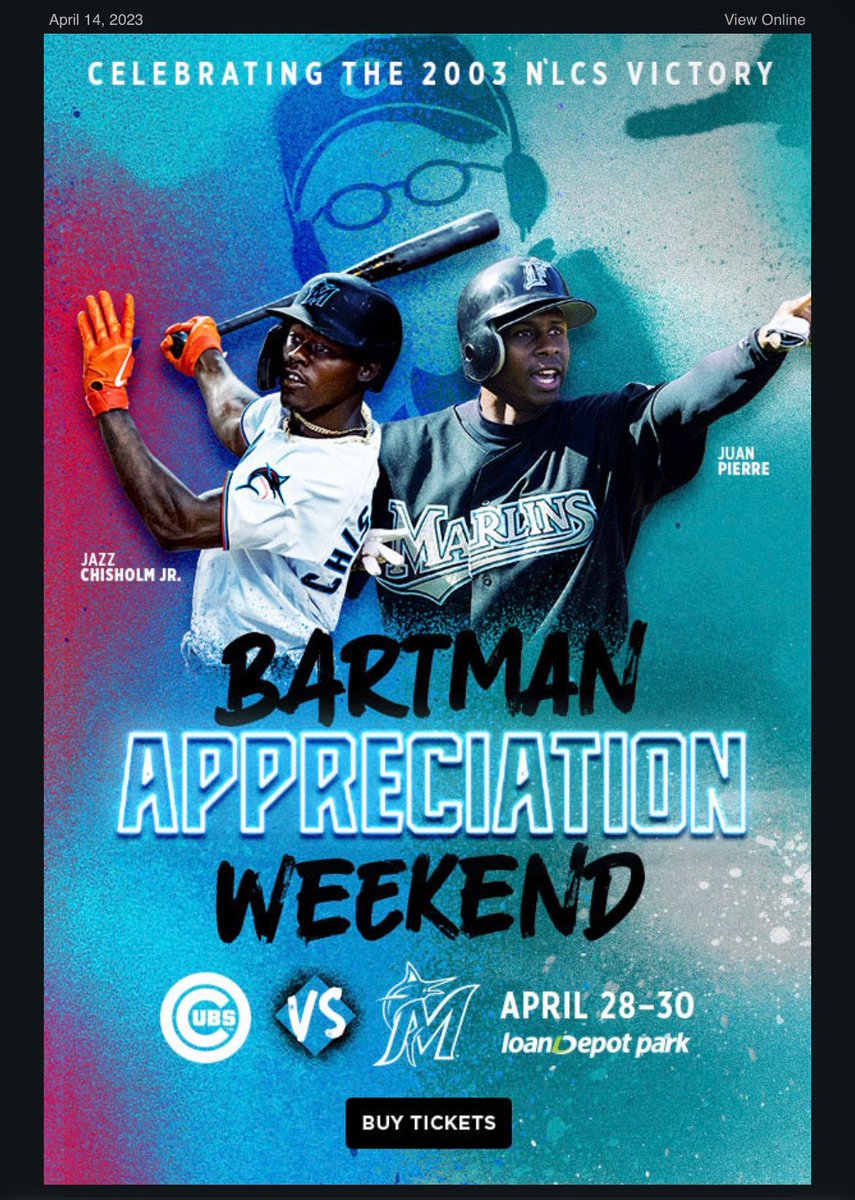The promotion that wasn't: Bartman Appreciation Weekend was supposed to have taken place in Miami two years ago today.  Or was it?

facebook.com/ThumbsDownGuy/…