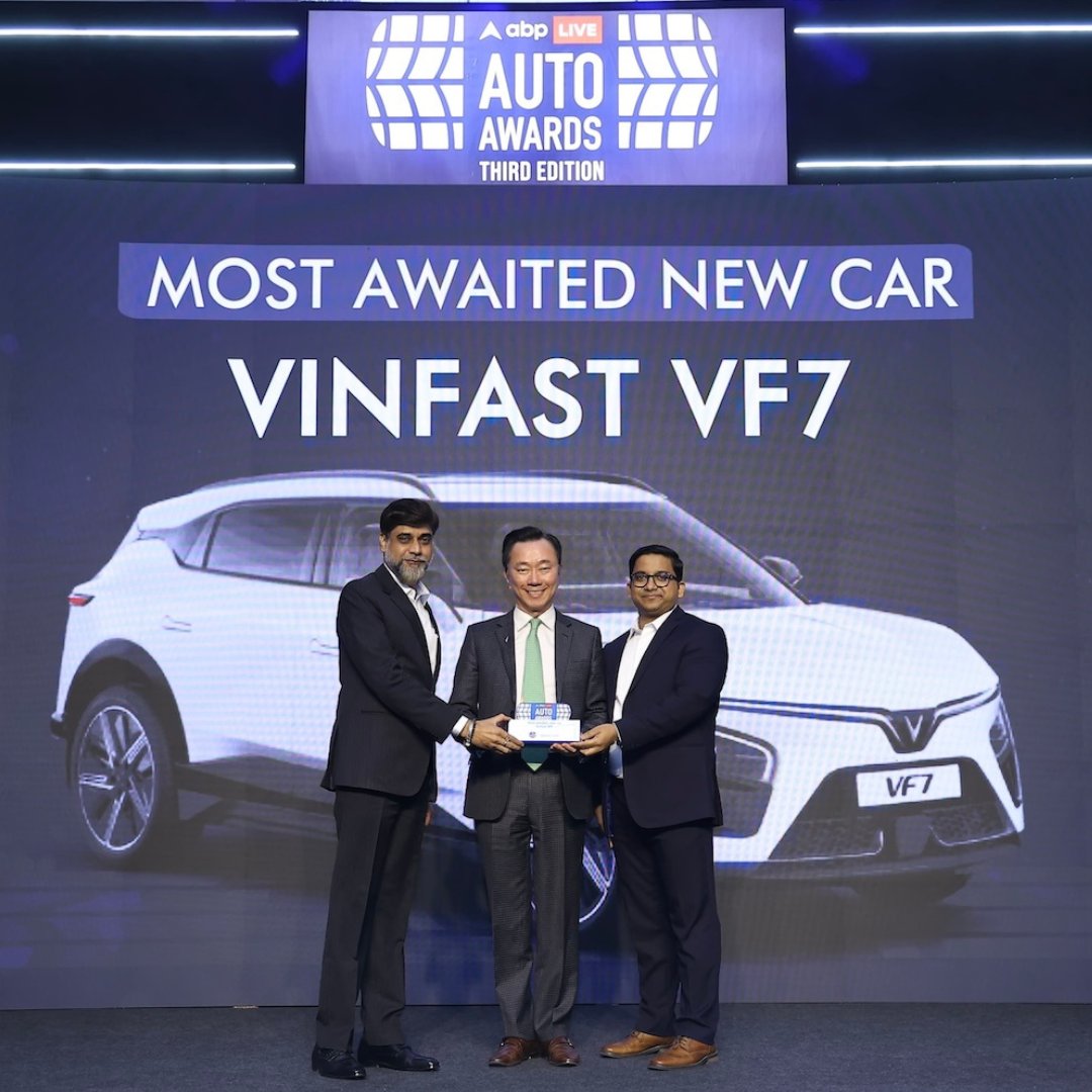 Thrilled to share that our VF 7 has been recognized as the “Most Awaited Car of the Year” by <a href="/abplive/">ABP LIVE</a>  !
This award is a true testament to the passion, innovation, and hard work of our incredible team. Excited for what’s ahead — the journey has just begun!

#VinFastIndia