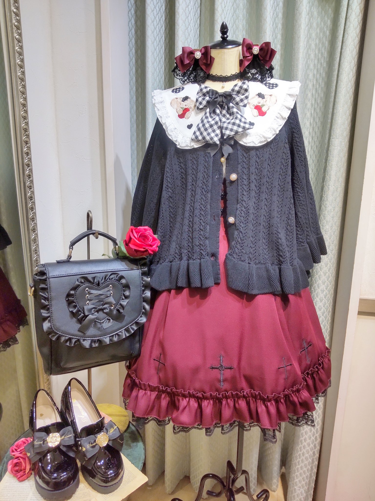 Amavel アマベル ハーネススカート ブラウス セット 夏服 地雷系