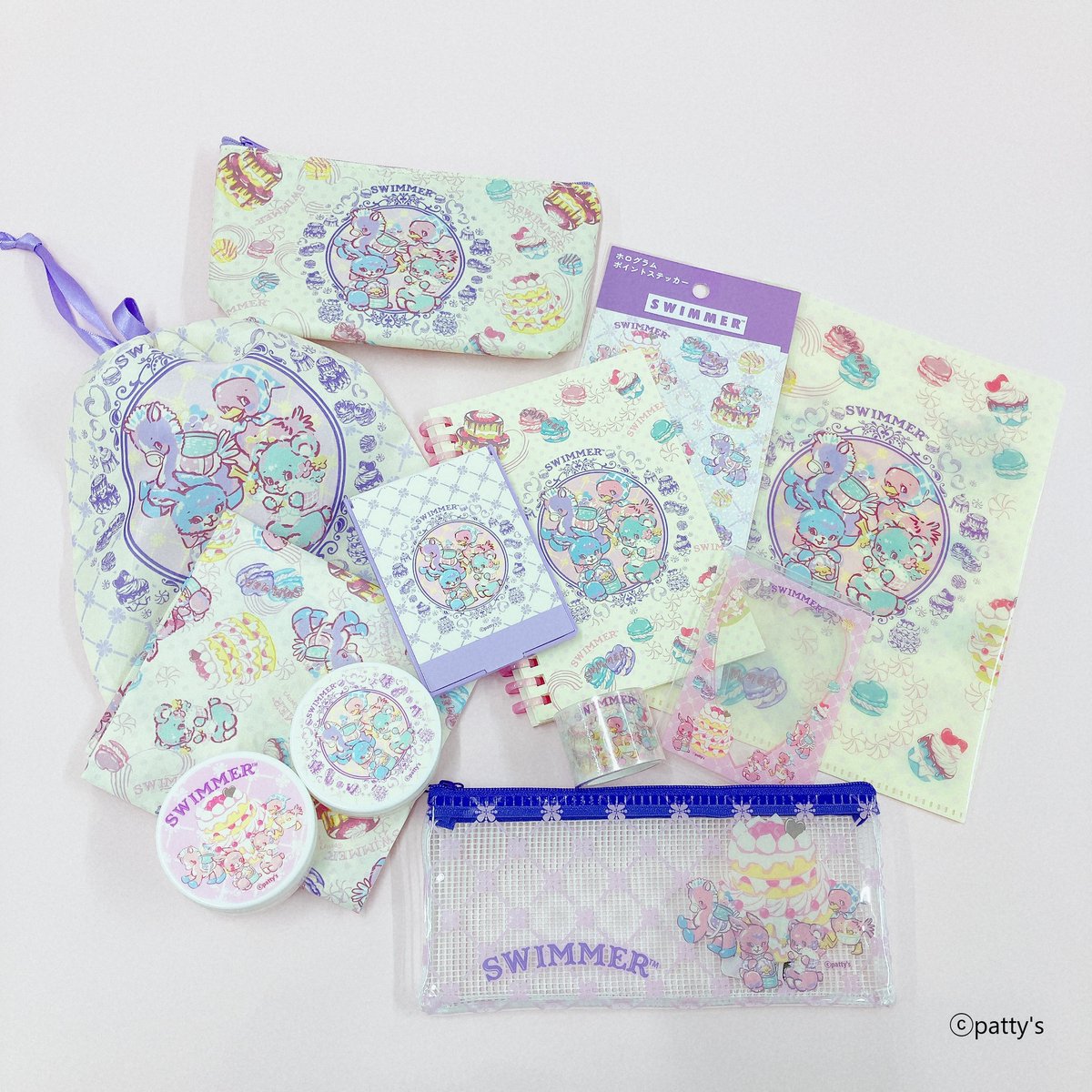 全国の100円ショップ「Seria」より
#SWIMMER グッズ第3弾が発売！
2ラインの柄での展開です✨
どちらも”かわいいがぎゅっ！”とつまっています❤
店頭で探してみてね！

発売日：5月上旬より順次

※一部店舗では在庫が無い場合がございます。
ご了承ください。

#セリア