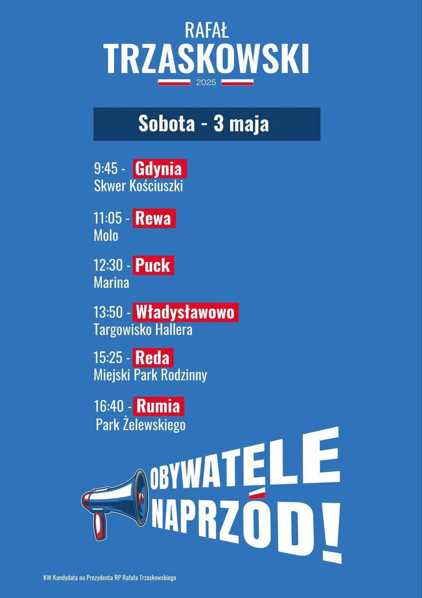 Kochani, będziemy wdzięczni za podanie dalej i danie lajka, żeby dotrzeć do jak największej liczby osób!

Zapraszamy na spotkania wyborcze, podczas którego nasi goście będą wspierać i promować kampanię Rafała Trzaskowskiego:

🇪🇺 Europosłanka Magdalena Adamowicz
🇪🇺 Europosłanka