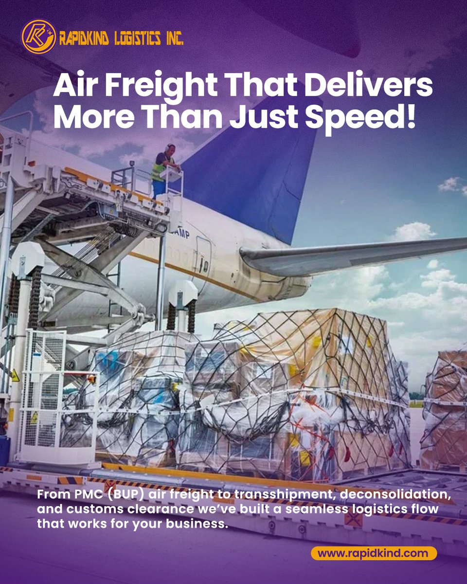 RapidKind's tweet photo. 🚛✈️ Air Freight That Delivers More Than Just Speed!

💼 Fast. Reliable. Hassle-free.
👉 https://t.co/LDymoSvYoi

#AirFreight #SupplyChainSolutions #LogisticsMadeEasy #RapidKind #CargoExperts https://t.co/U0g2kp8ToM